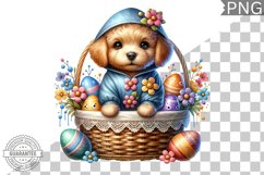 Easter Dog Sublimation - Easter Clipart PNG Design Product Image 1