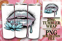 Bright Mornings 20oz tumbler wrap, Dripping Lips Product Image 1