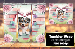 ELEGANT 20oz Sublimation Tumbler Wrap , Cute Dog Product Image 1