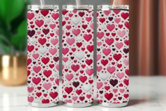 Valentine Tumbler Wrap 20 oz - heart pattern Product Image 1