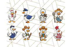 Goose Occupation Clipart PNG, Cute Job-Themed Graphics Product Image 4
