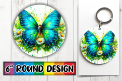 Bright Ornaments Circle Sublimation, Butterfly Product Image 1