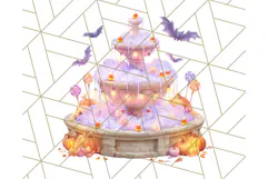 Pastel Halloween Town PNG Clipart, Spooky Shops & Homes Png Product Image 4