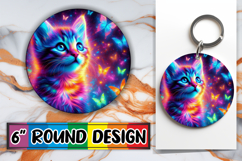 Timeless Keychain Round Style PNG, Cat Product Image 1
