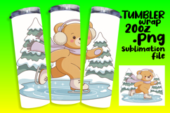 LUSH 20oz Sublimation Design , Cute Bear Product Image 1