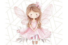 Pastel Pink Fairy Garden Clipart, Enchanted Cottagecore Png Product Image 4