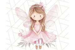 Pastel Pink Fairy Garden Clipart, Enchanted Cottagecore Png Product Image 4