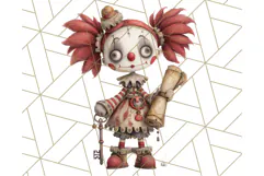 Creepy Dolls Clipart PNG Haunted Toy Characters Product Image 4