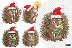 Christmas Hedgehog Clipart Product Image 1