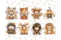 Halloween Fairy Animal Clipart PNG, Cute Spooky Creatures Product Image 4