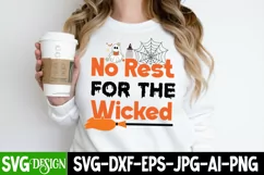 No Rest For The Wicked SVG Cut File,Halloween SVG Design Product Image 3