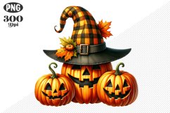 Halloween Pumpkins Sublimation - Clipart PNG Design Product Image 1