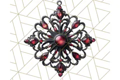 Gothic Christmas Clipart Dark Holiday PNG, Dark Christmas Product Image 4