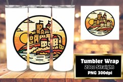 20oz Design Sublimation Landscape Tumbler Wrap Product Image 1