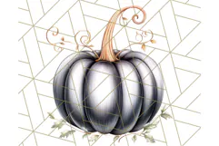 Fall Pumpkin Clipart PNG, Autumn Pumpkins, Jewel Tones Png Product Image 4