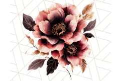 Gothic Floral PNG, Dark Aesthetic Flowers Clipart Print Product Image 4