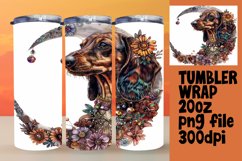 Puppy Parade: Watercolor Tumbler Wrap 20oz Product Image 1