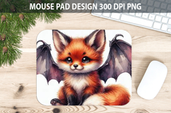 Fox Mouse pad Sublimation - Halloween Animal PNG Design Product Image 1