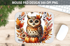 Owl Mouse pad Sublimation - Thanksgiving Animal PNG Design Product Image 1