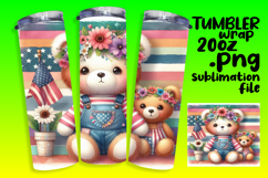 GREAT GIFT 20oz Tumbler Wrap , Teddy Bear Product Image 1