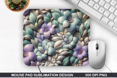 3D Flowers Mouse Pad Sublimation, Flowers Mouse Pad PNG Product Image 1