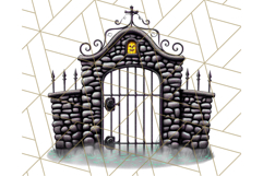 Halloween Buildings Clipart PNG, Haunted Houses Art Product Image 4