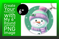 Artistic Round Design Car Coaster , Snowman Product Image 1