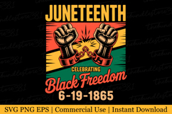 Juneteenth Celebrating Black Freedom Svg | Svg Cut File Product Image 1