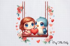 Cute Valentine Kawaii Clipart PNG Product Image 1