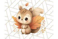 Woodland Autumn Critters PNG Clipart, Cute Fall Animals Product Image 4