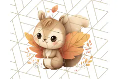 Woodland Autumn Critters PNG Clipart, Cute Fall Animals Product Image 4