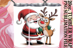 RADIANT JOY 20oz TUMBLER WRAP, Funny Santa Product Image 1
