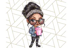 Sassy Mom Coffee PNG Clipart, Messy Bun Mom Life PNGs Product Image 4