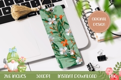 Cartoon Flowers Bookmark Print, Tropical Bookmark Design Product Image 1