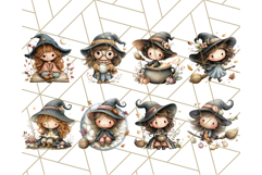 Spooky Little Witches Halloween Clipart PNG Product Image 4
