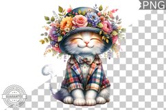 Floral Crown Cat Sublimation Clipart Bundle Product Image 3