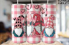 Valentine&#039;s Day Gnome Tumbler Wrap - High Quality 300 Dpi Product Image 1