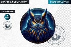 Odin owl, Viking Mythology Giant Clipart. Norse Jotun PNG Product Image 1
