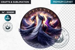 The swan maidens Viking Mythology Clipart. Norse Jotun giant Product Image 1