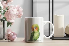 Cute Parrot Bird Baby Watercolor Handmade illustration Product Image 1