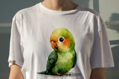 Cute Parrot Bird Baby Watercolor Handmade illustration Product Image 2