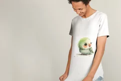 Cute Parrot Bird Baby Watercolor Handmade illustration Product Image 3