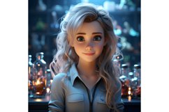 3D Character Child Girl Scientist with relevant environment Product Image 1