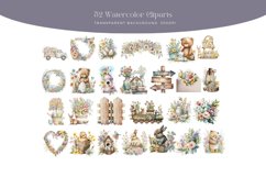 Watercolor Rustic Easter Spring Clipart Product Image 3