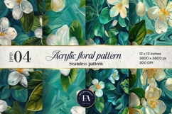 Acrylic floral pattern | Abstract floral pattern Product Image 1