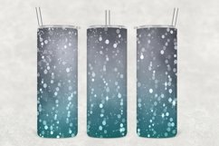 Grey Tints Glowing Glitter Tumbler Wrap Sublimation Product Image 1