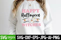 Happy Halloween Witches SVG Cut File,Happy Halloween Witches Product Image 4