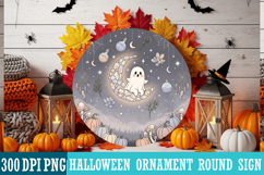 Halloween Ornaments Round Sign PNG, Halloween Round Sign PNG Product Image 1