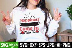 Hapiness Come in Waves SVG Cut File,Summer SVG Design Files Product Image 3