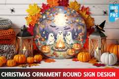 Halloween Ornaments Round Sign PNG, Halloween Round Sign PNG Product Image 1